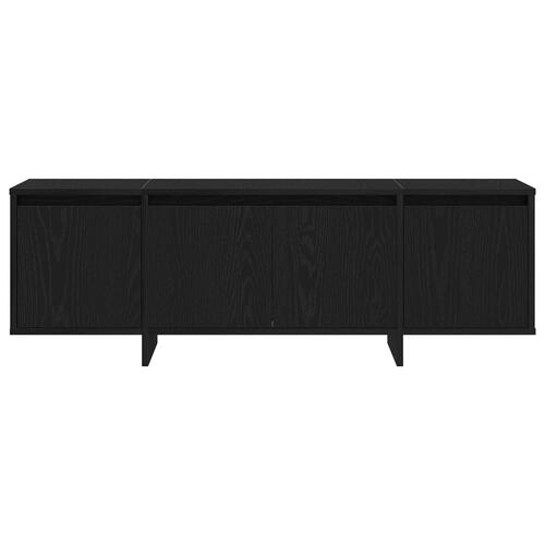 TV-bord sort egetræ 120x30x40,5 cm lavet af træ