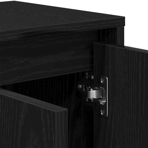 TV-bord sort egetræ 120x30x40,5 cm lavet af træ
