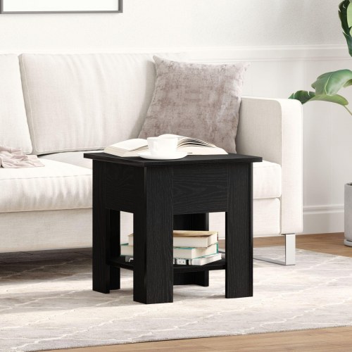 Sofabord Sort Eg 40x40x42 cm Konstrueret Træ