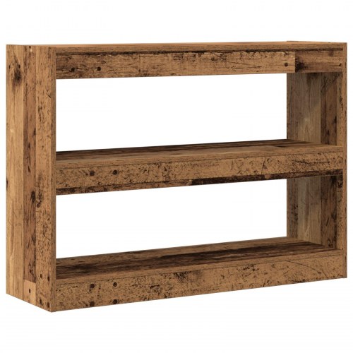 Bogskab/Rumdeler i gammel træ, 100x30x72 cm, lavet af konstrueret træ