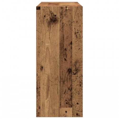 Bogskab/Rumdeler i gammel træ, 100x30x72 cm, lavet af konstrueret træ