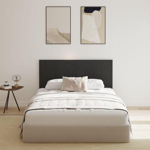 Hovedgavl Sort Eg 160x1,5x80 cm Ingeniørtræ