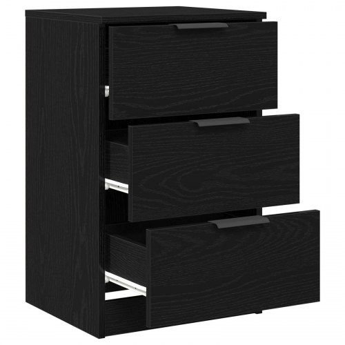Sengeborde 2 pakke Sort Eg 40x65x65 cm Lavet af konstrueret træ