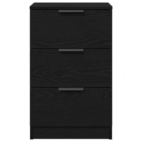 Sengeborde 2 pakke Sort Eg 40x65x65 cm Lavet af konstrueret træ