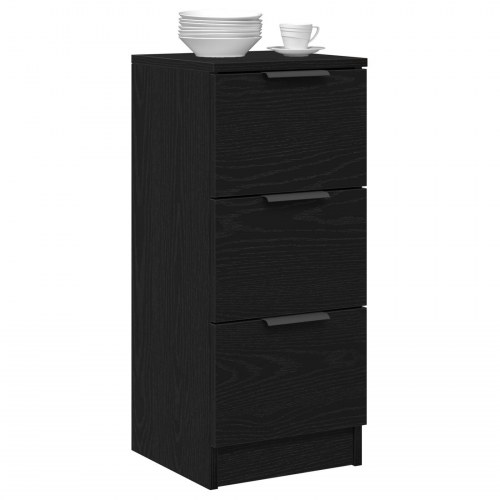 Sort Eg Skab 30x30x70 cm Lavet af Konstrueret Træ