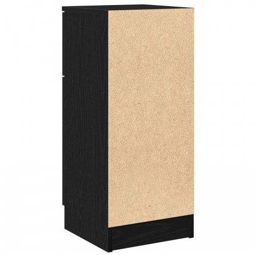 Skab 2 stk Sorte Eg 30x30x70 cm Konstrueret Træ