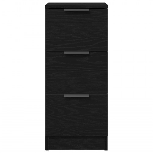 Skab 2 stk Sorte Eg 30x30x70 cm Konstrueret Træ