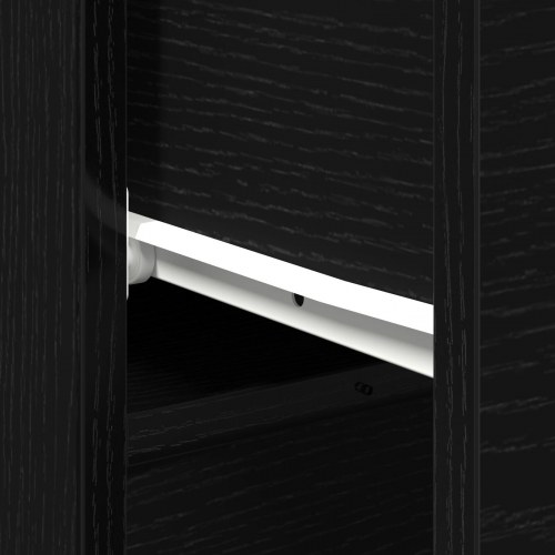 Skab 2 stk Sorte Eg 30x30x70 cm Konstrueret Træ