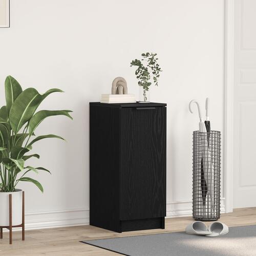 Skoskab Sort Eg 30x35x70 cm lavet af konstrueret træ