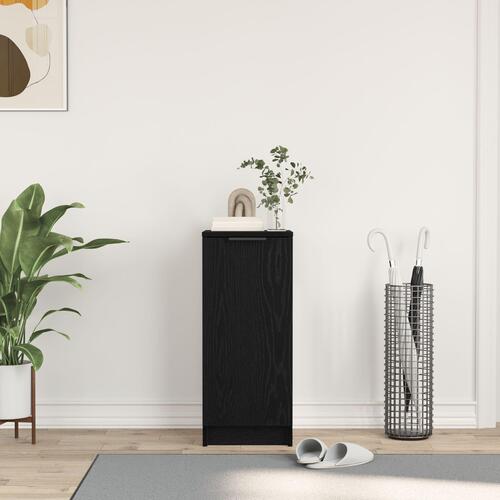 Skoskab Sort Eg 30x35x70 cm lavet af konstrueret træ