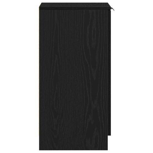Skoskab Sort Eg 30x35x70 cm lavet af konstrueret træ