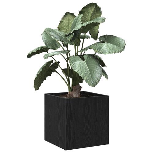 Plantekasse Sort Eg 40x40x40 cm Konstrueret Træ