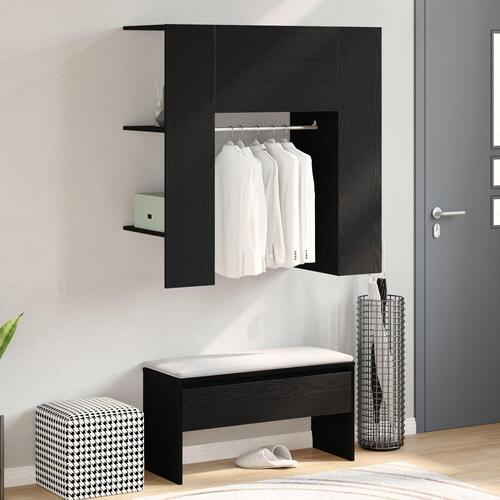 Entré Skab Sort Eg Konstrueret træ 97,5 x 37 x 99 cm Sort Egeboks