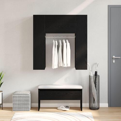 Entré Skab Sort Eg Konstrueret træ 97,5 x 37 x 99 cm Sort Egeboks