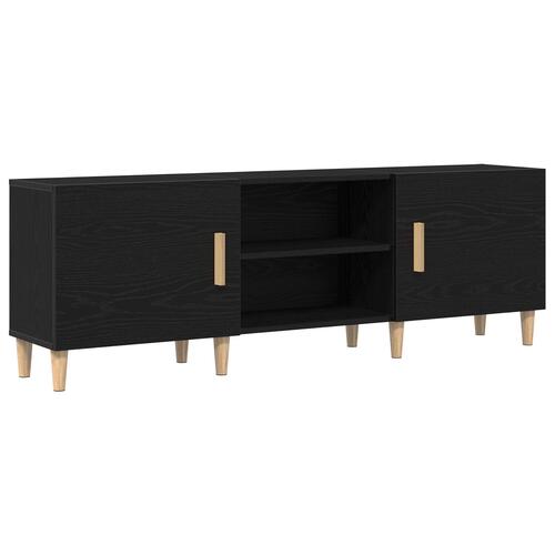 TV-Bord - Sort Eg, 150x30x50 cm, Lavet af Konstrueret Træ
