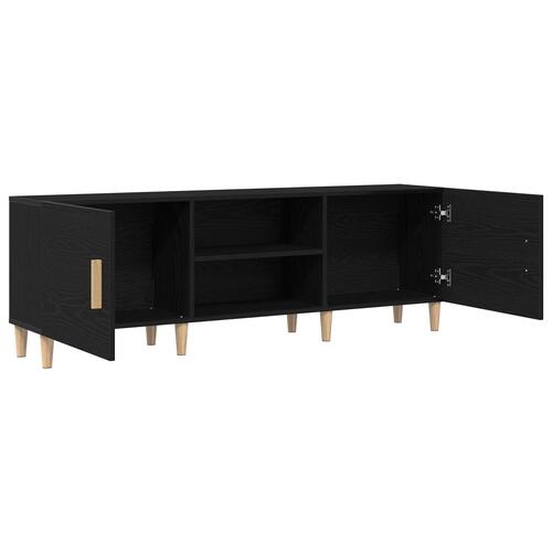 TV-Bord - Sort Eg, 150x30x50 cm, Lavet af Konstrueret Træ