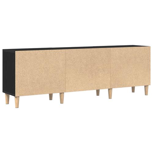 TV-Bord - Sort Eg, 150x30x50 cm, Lavet af Konstrueret Træ