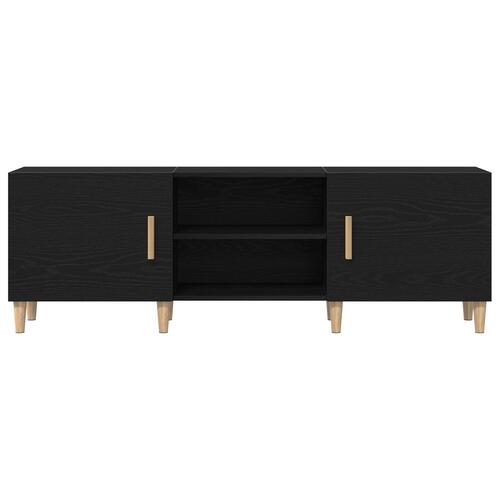TV-Bord - Sort Eg, 150x30x50 cm, Lavet af Konstrueret Træ
