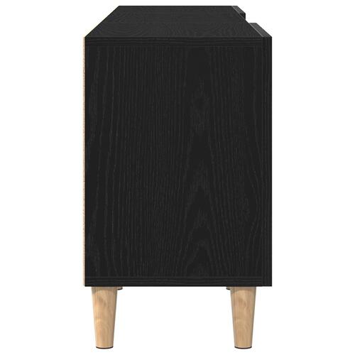 TV-Bord - Sort Eg, 150x30x50 cm, Lavet af Konstrueret Træ