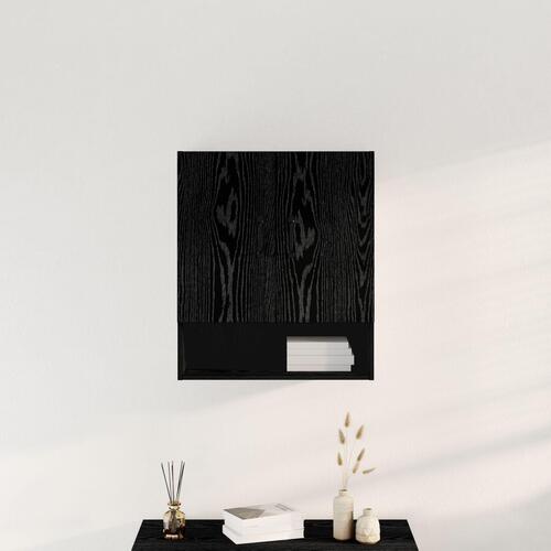 Væghylde i Sort Eg 60x30x70 cm - Lavet af træ
