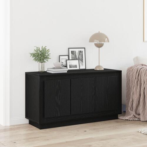 Skænk Sort Eg 102x35x55 cm Konstrueret Træ