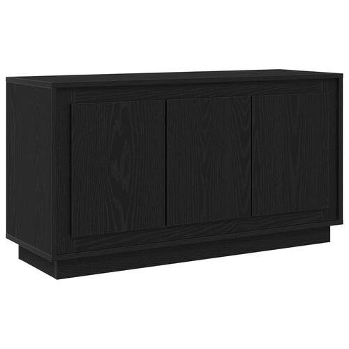 Skænk Sort Eg 102x35x55 cm Konstrueret Træ