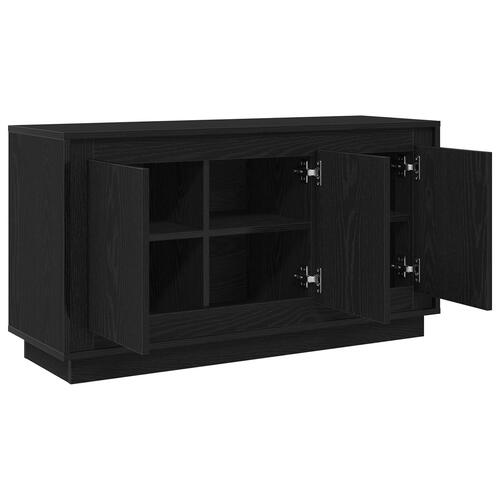 Skænk Sort Eg 102x35x55 cm Konstrueret Træ