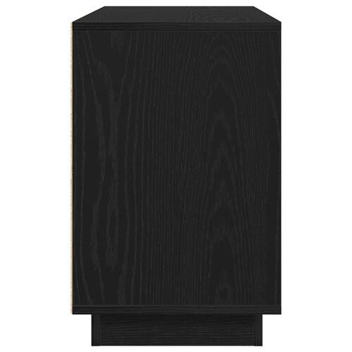 Skænk Sort Eg 102x35x55 cm Konstrueret Træ