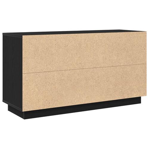 Skænk Sort Eg 102x35x55 cm Konstrueret Træ