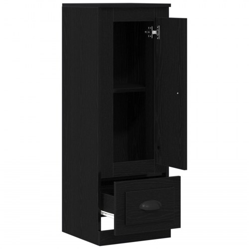 Højskab Sort Eg 36x35,5x103,5 cm Konstrueret Træ