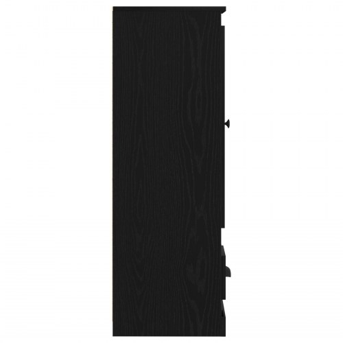Højskab Sort Eg 36x35,5x103,5 cm Konstrueret Træ