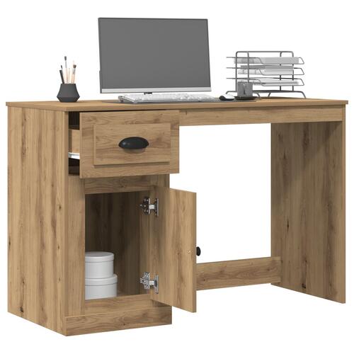 Skrivebord med opbevaring Artisan Eg 50x115x75 cm Konstrueret træ