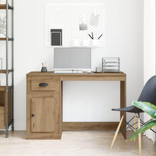 Skrivebord med opbevaring Artisan Eg 50x115x75 cm Konstrueret træ