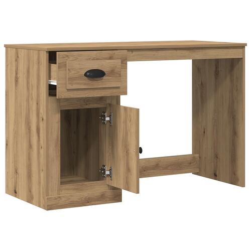 Skrivebord med opbevaring Artisan Eg 50x115x75 cm Konstrueret træ