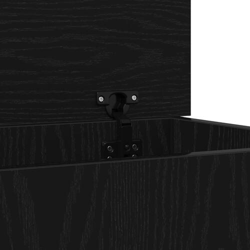 Opbevaringskasse Sort Eg 70x40x38 cm Ingeniørtræ