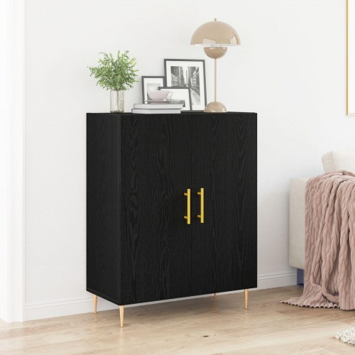 Sideboard Sort Eg 69,5x34x90 cm Ingeniørtræ