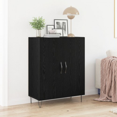 Skab Sort Eg 69,5x34x90 cm Konstrueret Træ