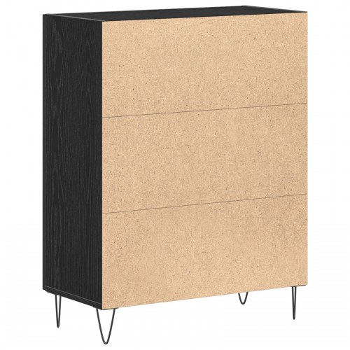 Skab Sort Eg 69,5x34x90 cm Konstrueret Træ