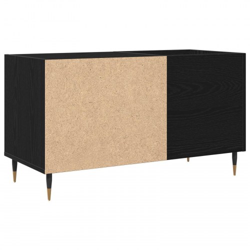 Pladekabinet Sort Eg 84,5x38x48 cm Konstrueret Træ