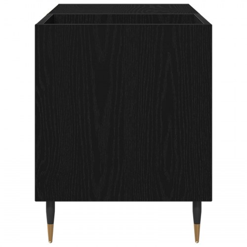 Pladekabinet Sort Eg 84,5x38x48 cm Konstrueret Træ