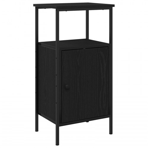 Sengebord Sort Eg 41x31x80 cm Konstrueret Træ