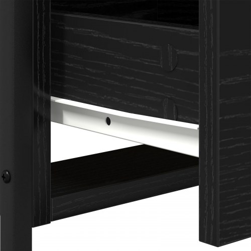 Sengebord Sort Eg 44x45x60 cm Teknisk Træ og Stål