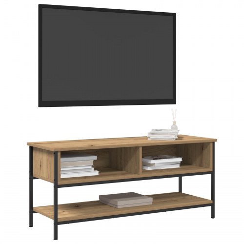 TV Skab Artisan Eg 100x35x45 cm Konstrueret Træ og Stål