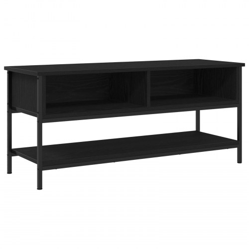 TV Skab Sort Eg 100x35x45 cm Konstrueret træ og Stål