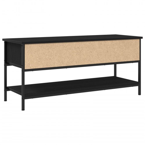 TV Skab Sort Eg 100x35x45 cm Konstrueret træ og Stål
