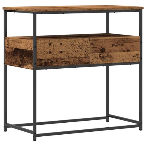Konsolbord Gammel Træ 75x40x75 cm Ingeniørtræ og Stål