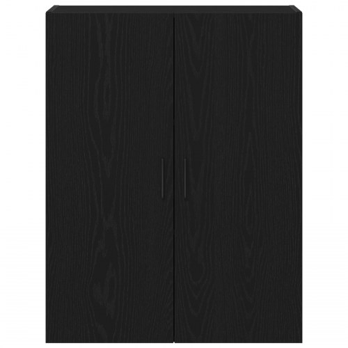 Væghængt Skab i Sort Eg 69,5x34x90 cm Lavet af Træ