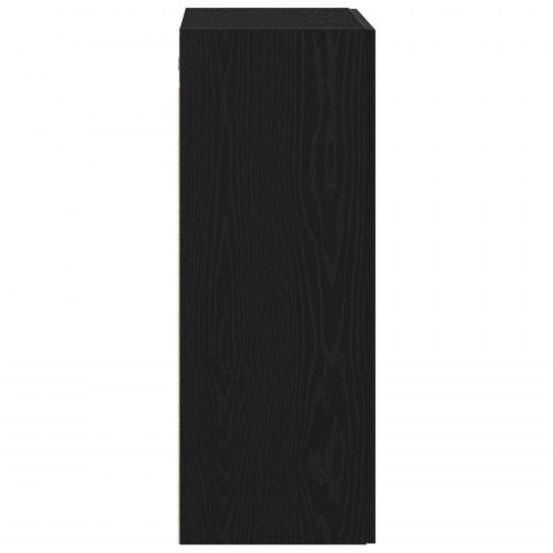 Væghængt Skab i Sort Eg 69,5x34x90 cm Lavet af Træ