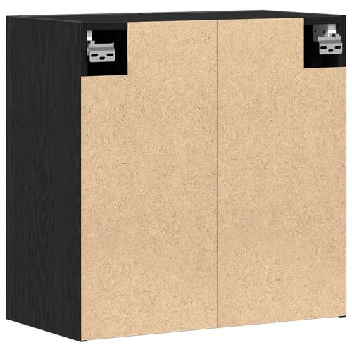 Vægskab Sort Eg 60x31x60 cm Konstrueret Træ