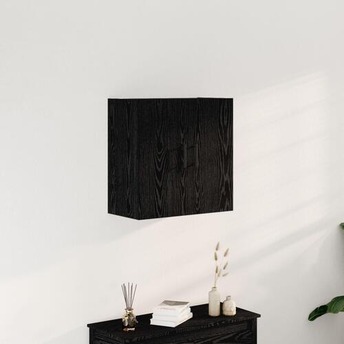 Væghylde Sort Eg 60x31x60 cm Konstrueret Træ